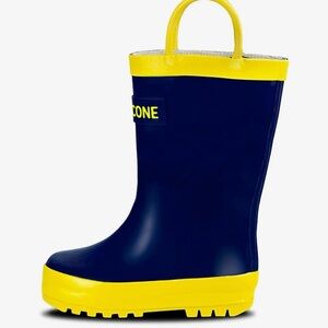 LoneCone Kids Blue and Yellow Rain Boots